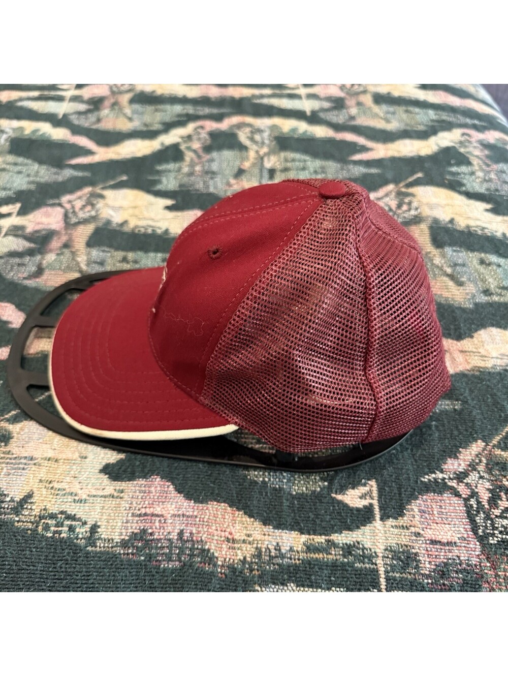 Vintage 90s Pro Line Oklahoma Sooners Red Mesh Back Snapback Sports Hat Cap OSFM - Picture 2 of 6